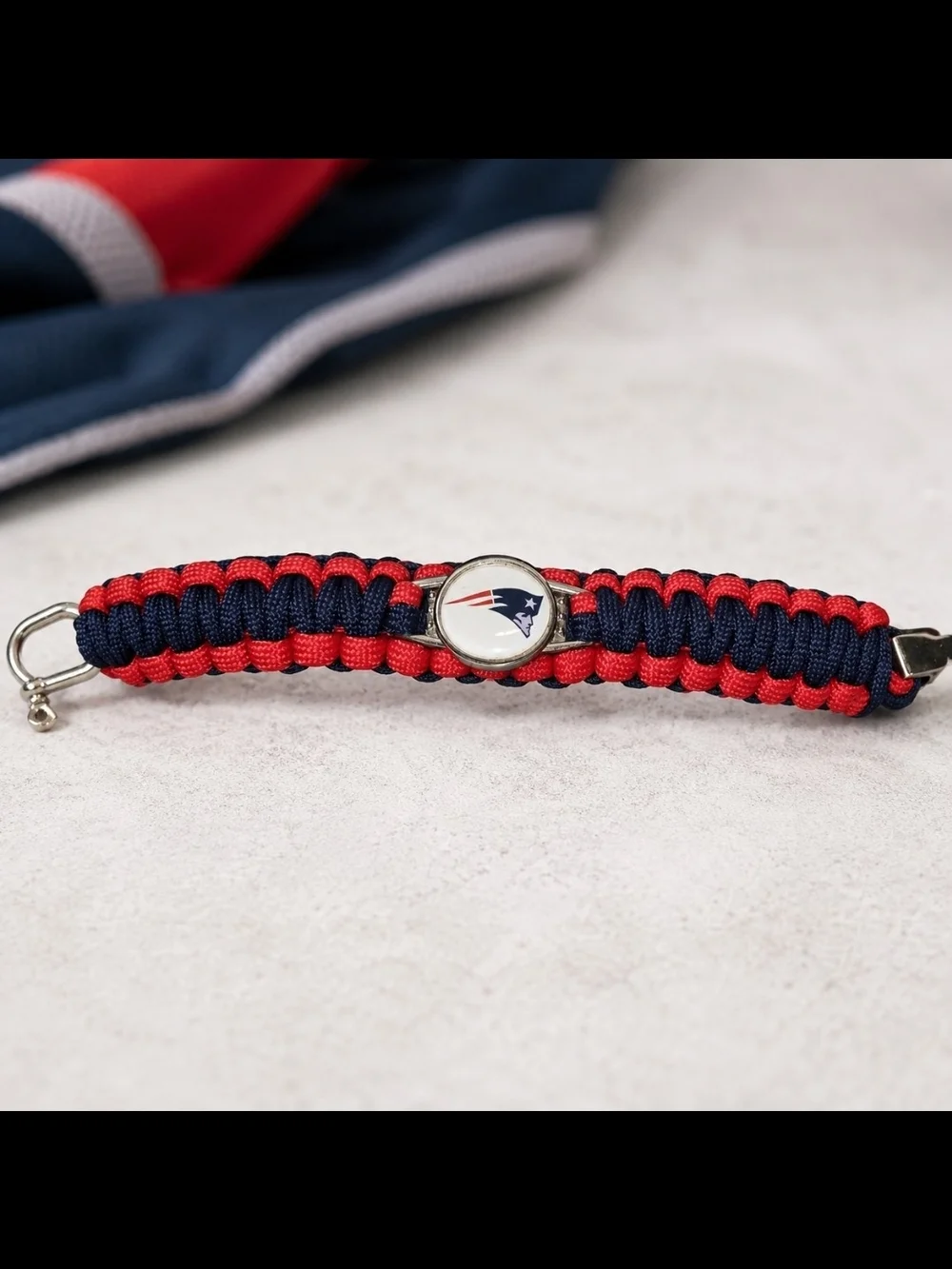 New England Patriots Red & Navy Paracord Bracelet Adjustable